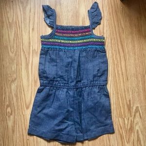 Little girls denim romper